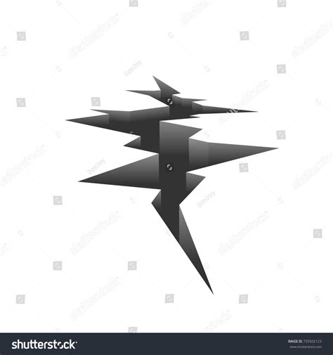 Ground Earthquake Crack Vector Illustration Isolated Stock Vector (Royalty Free) 735502123 ...