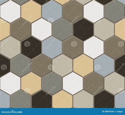 Hexagonal Tiles Patchwork Seamless Texture Stock Photo 58894346