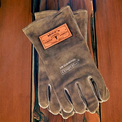 Personalized Leather BBQ Grilling Gloves - FaveThing.com