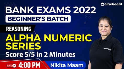 Alphanumeric Series Bank Exams 2022 Reasoning Beginners Batch