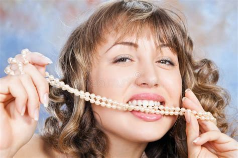 Portrait Of Naked Beautiful Blond Girl Stock Photo Image Of Lips Closeup 12267756