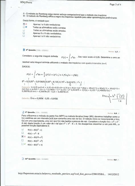 Av2 Calculo NumÉrico Cálculo Numérico