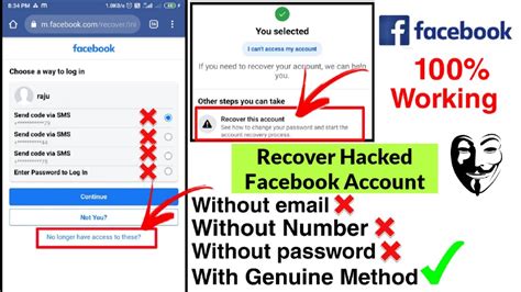 How To Recover Hacked Facebook Account Without Email Password And