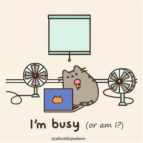 Im Busy Pusheen Cute Pusheen Cat Cute Cartoon Drawings