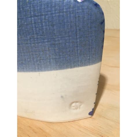 Contemporary Esp Blue And White Studio Pottery Vase Chairish