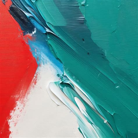 Premium Photo Vibrant Abstract Painting With Red And Blue Paint Strokes