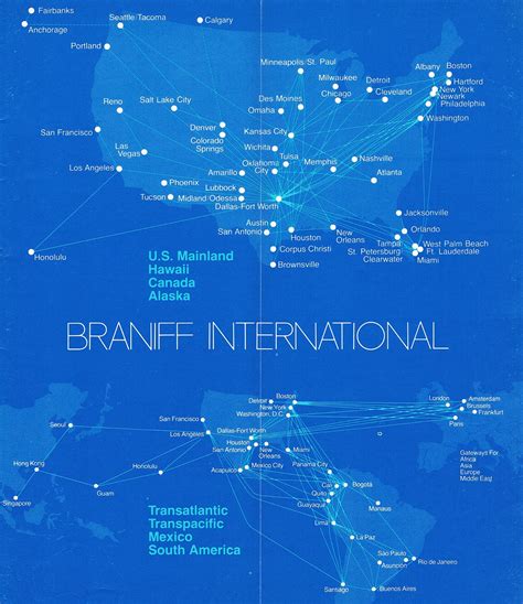 Braniff International Airways April Route Map