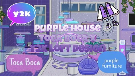 Toca Boca Life World Purple House Desaign Y2k Loft Toca Boca Purple Colour Youtube