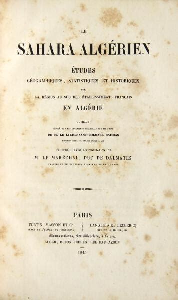 Le Sahara Alg Rien Tudes G Ographiques Statistiques Et Historiques