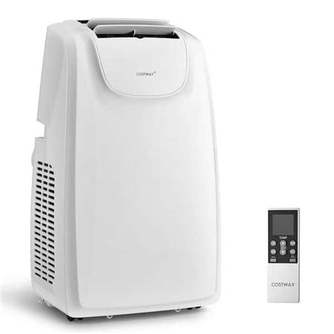 Costway 8000 Btu Portable Air Conditioner Cools 400 Sq Ft With Remote Control In White N4 Ah