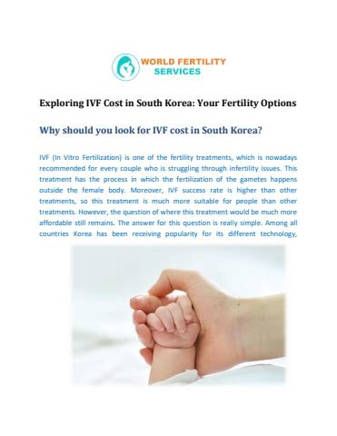 Exploring IVF Cost In South Korea Your Fertility Options