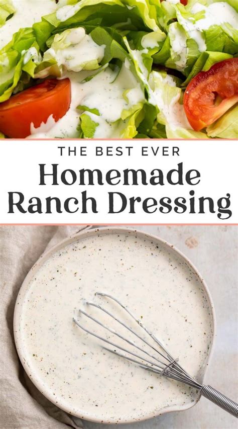 The Best Homemade Ranch Dressing Recipe Ranch Salad Dressing Recipes Salad Dressing Recipes