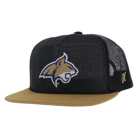 Montana State University Hat Black W Bobcat Logo Hooey