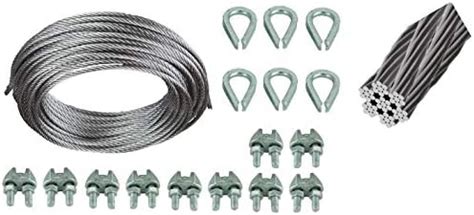 3mm 7x7 Const Galvanized Wire Rope With Thimble And Clamps Ideal