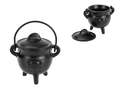 Cauldron Cast Iron Triple Moon 10cm Forestofwisdom