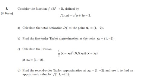 Solved Consider The Function F R2→r Defined By