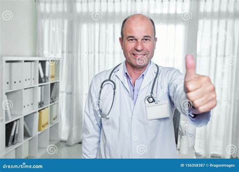 Happy Doctor Showing Thumbs Up Stock Image Image Of Checking