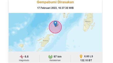 Gempa Terkini Di Indonesia M Guncang Maluku Tenggara Terasa