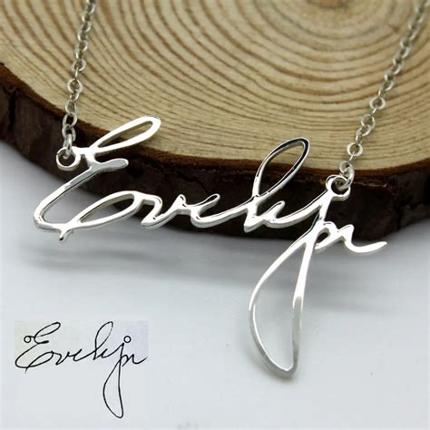 Custom Handwriting Necklace Personlized name necklace Personalized Signature Necklace Birthday ...