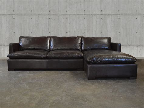 Leather Sofa With Chaise Sectional | Baci Living Room