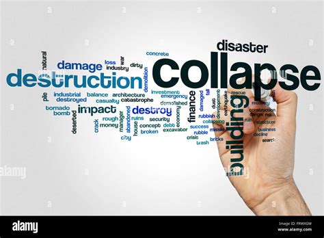 Collapse Word Cloud Concept Stock Photo Alamy