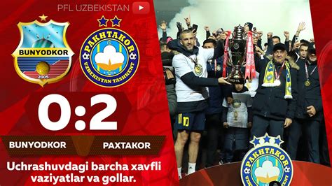 BUNYODKOR 0 2 PAXTAKOR Coca Cola Superliga 26 Tur YouTube