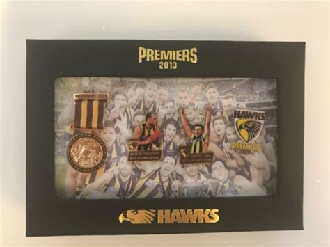 Hawthorn Hawks 2013 AFL Premiers Set Of 4 Logo Captain Norm Smith