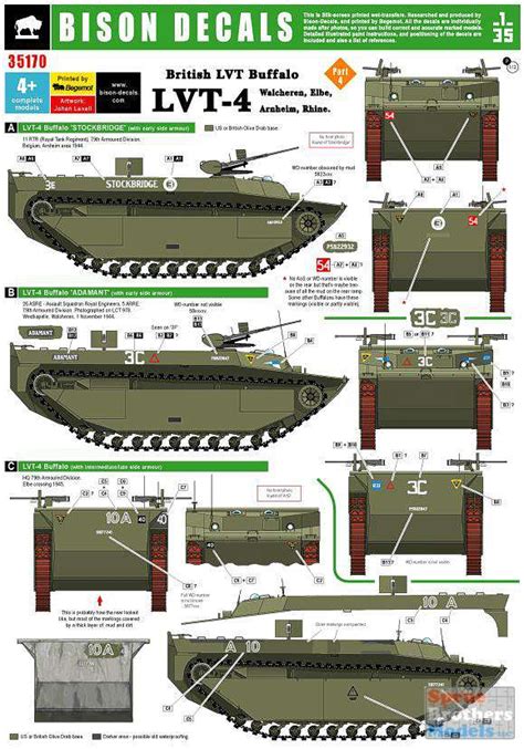 Bis35170 135 Bison Decals British Lvt 4 3 Sprue Brothers Models Llc