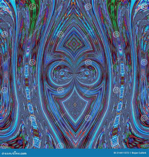 Symmetrie Abstract Digitaal Kunstwerk Symmetrie En Mandala Art Stock