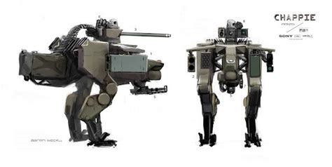 Aaron Beck Chappie Mech Military Robot Robot Concept Art