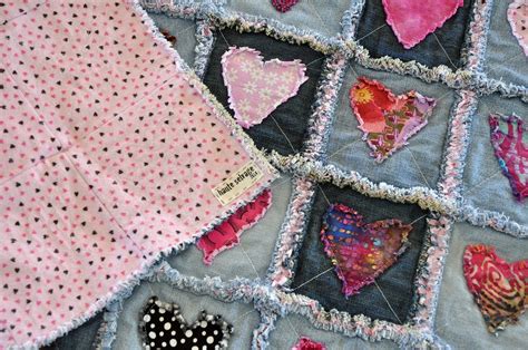 Denim Rag Heart Quilt X Recycled Soft Worn