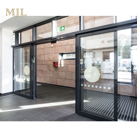 Mjl Commercial Sliding Doors Access Control System Automatic Glass