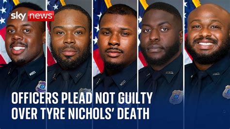 Five Former Memphis Officers Charged Over Tyre Nichols Death Plead Not Guilty Youtube