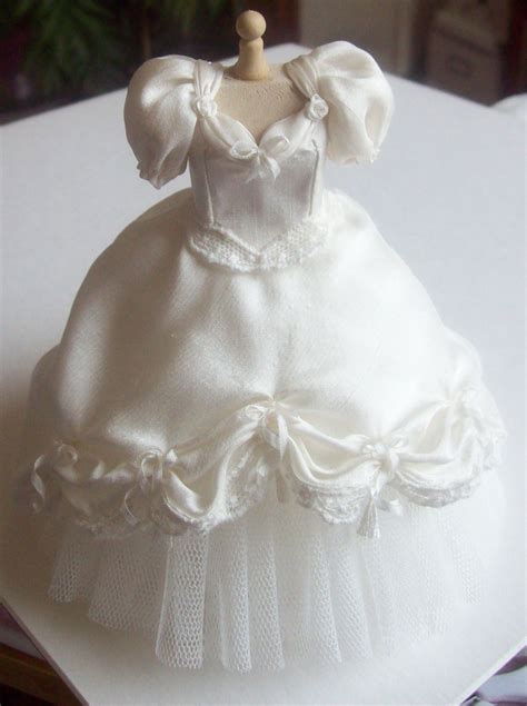 1 12th Scale Handmade Silk Dollhouse Miniature Dress Miniature Dress Doll Dress Doll Wedding