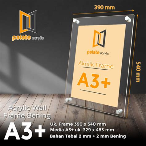 Jual Acrylic Akrilik Wall Frame Poster Wall Display Ukuran A