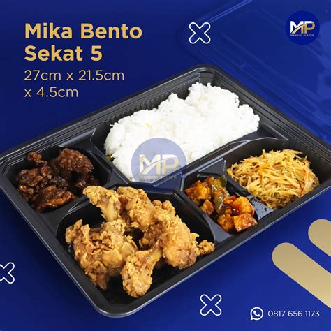 Jual Mika Bento Sekat Besar Kotak Makan Sekat Lunch Box Pcs