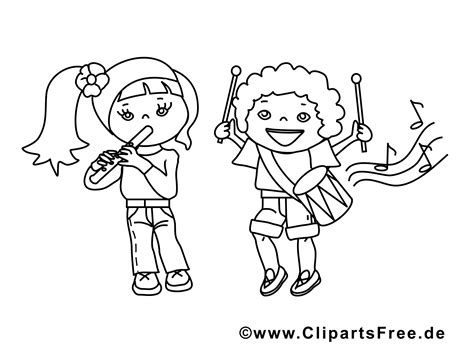 Musiciens clip art à colorier Enfants images gratuites Enfants