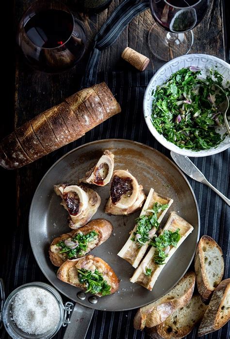 Roasted Bone Marrow And Parsley Salad WILD GREENS SARDINES