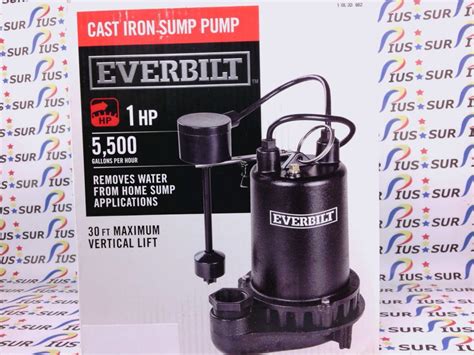 Everbilt Pssp10001vd Professional Cast Iron 1 Hp Sump Pump Surpius