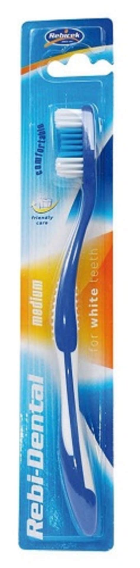 Rebicek Rebi Dental Medium Toothbrush For White Teeth Szczoteczka Do