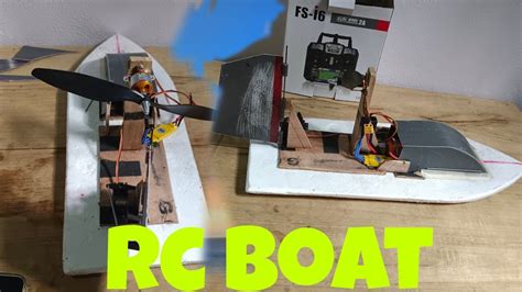 How To Make Rc Boat Home Made Rc Boat For Brushless Motor Youtube