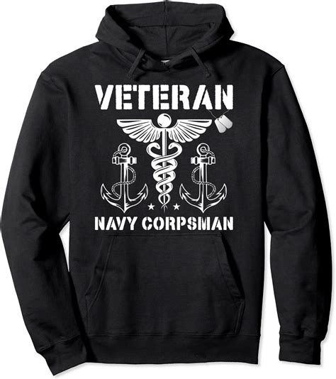 Navy Corpsman Veteran Veterans Day Us Navy Corpsman Pullover Hoodie
