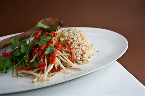 Stir-Fried Bean Sprouts With Sprouted Brown Rice Recipe - NYT Cooking