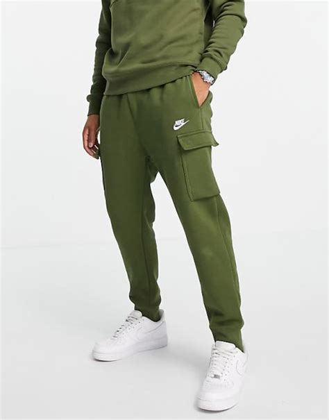 Nike Club Fleece Cargo Joggers In Khaki Asos