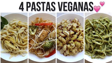 4 Pastas FÁciles Saludables Y Deliciosas Youtube