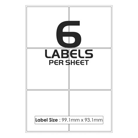 Download Free Word & PDF Label Printing Templates for Product LP6/99 ...