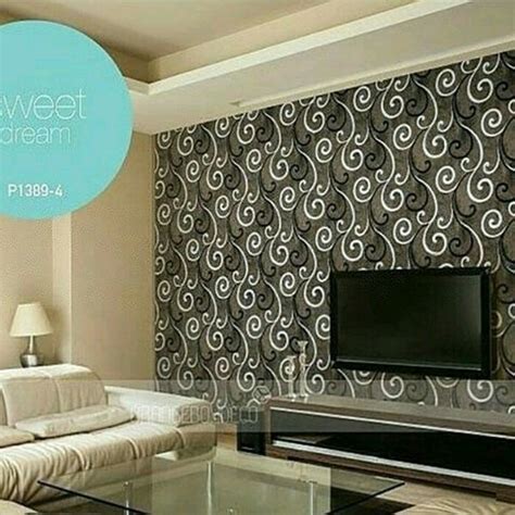 Jual Wallpaper Sticker Dinding Motif Batik Coklat Ukuran M X Cm Di