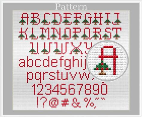 Cross Stitch Alphabet, Christmas Fonts, Cross Stitch Letters, Christmas ...