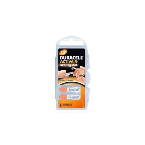 Achetez Duracell Hearing Aid Nr 13 Piles Pour Appareil Auditif 6 Piles