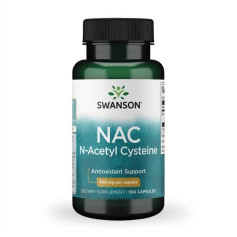 Swanson NAC N Acetyl Cysteine Supplement 600 Mg 100 Capsules 600